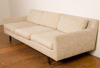 Mid-Century Beige Sofa