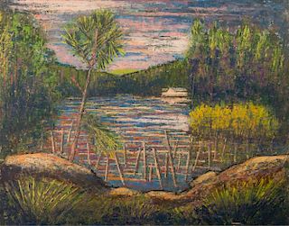 Larry Edwardson "Landscape" Oil on Board