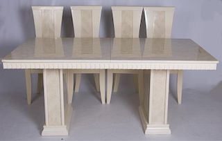 John Turano Dining Table & Four (4) Chairs