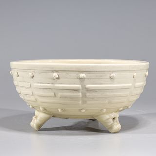Chinese Glazed Porcelain Tripod Censer