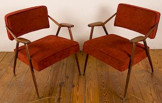 Viko Baumritter Mid-Century Armed Loungers, Pair