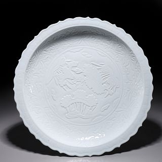 Chinese White Glazed Charger