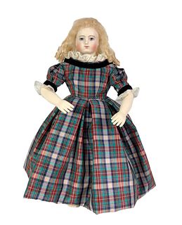 Robert Tonner Doll Company Huret fashion lady. 15" resin socket head doll on shoulderplate, mohair wig, molded and painted facial features, on jointed