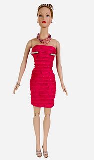 16" Tonner Tyler Wentworth Collection Brenda wearing pink dress and silver shoes. In great condition. No box.