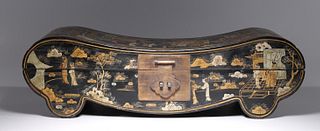 Chinese Gilt Lacquer Pillow Form Box