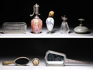 Group of Nine Assorted European Toilette Objects
