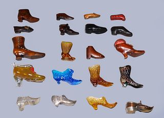 Group of Twenty-Four Assorted Antique Decorative Shoes