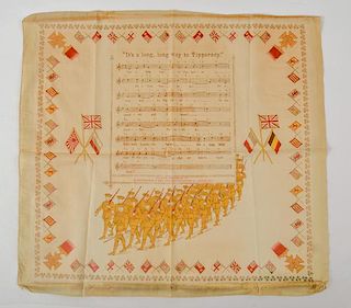 Handkerchief Featuring the Song "Long Way to Tipperary" 