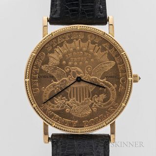 Corum 18kt Gold $20 Coin Wristwatch