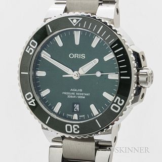 Oris Aquis Reference 01 733 7732 4157 Wristwatch with Box and Papers