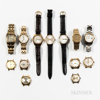 Thirteen Various Wristwatches