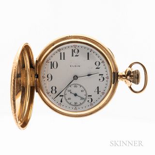 Elgin 14kt Gold Hunter-case watch