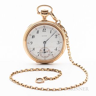 E. Howard Watch Co. Open-face Watch and a 14kt Gold Chain