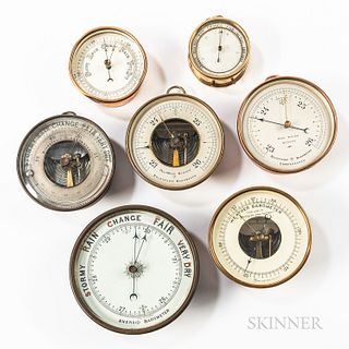 Seven Holosteric and Aneroid Barometers