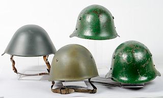Assorted Military Helmets, Lot of Four 