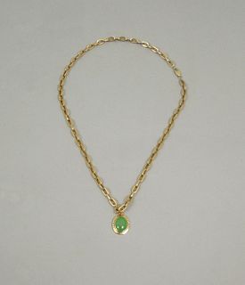 14K Yellow Gold Necklace with Pendant.