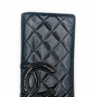 Pre Owned Black/Pink Chanel Wallet