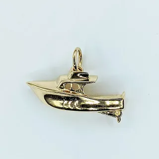 Solid 14K Gold Yacht Pendant