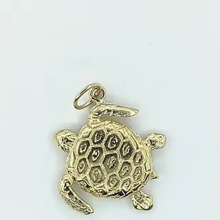 Adorable 14K Gold Sea Turtle Pendant