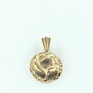 Solid 14K Gold Volleyball Charm / Pendant