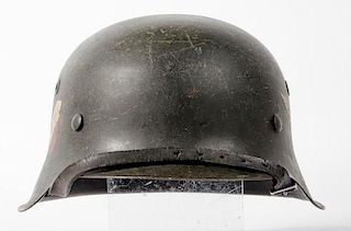 German WWII M-42 Helmet with Painted Decals 