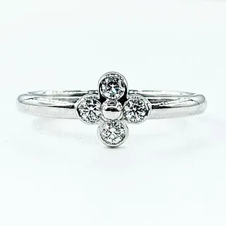 Simple Diamond & Platinum Promise Ring