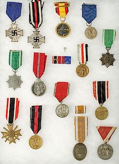 German WWII Medals and Ribbons, Lot of Fifteen 