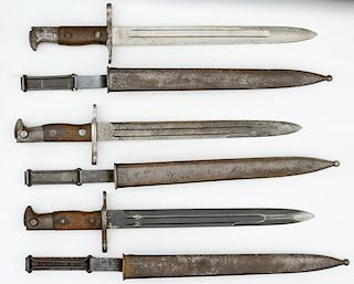 Three Krag Bayonets 