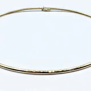 Beautiful 14K Gold Omega Collar Necklace - 3mm Width