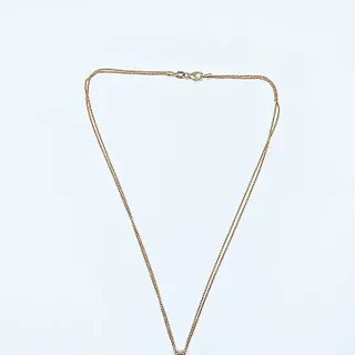 Diamond & 14K Two Tone Gold Pendant Necklace with Milgrain Detail