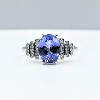 Fabulous Tanzanite & Diamond Dress Ring