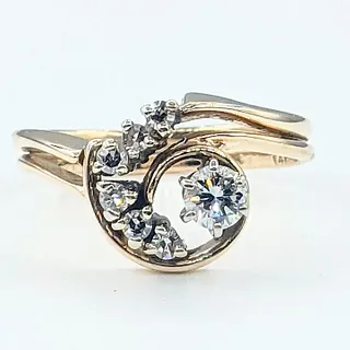 Mid Century Brilliant Cut Diamond Fashion Ring