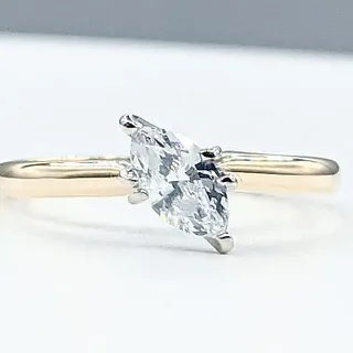 Unique Marquise Cut Diamond Solitaire Ring