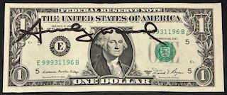 One Dollar Bill, Signed Andy Warhol