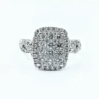 Shimmering Diamond Pave Dress Ring