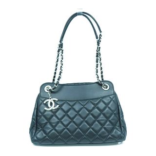 Chanel Quilted CC SHW Shoulder Bag Lambskin Leather