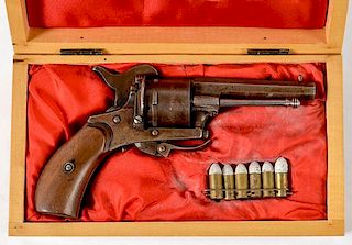 Colonial Pattern 1886 Pinfire Revolver in Modern Case 