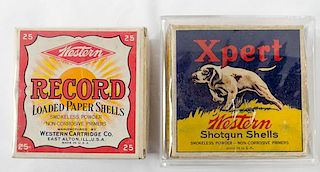 US Property Marked Western Record and Xpert Shot Shells Lot of Two 
