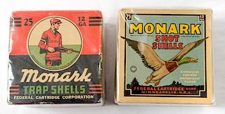 US Property Marked Monark Shot and Trap Shells, Lot of Two 