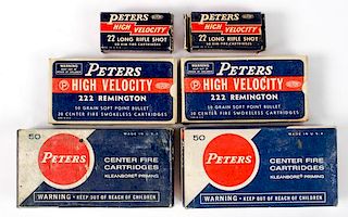 Peter's Assorted Pistol and rifle Ammo Lot of Six 