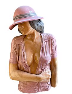 MARC SIJAN Woman in Hat Wall Sculpture 