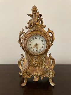 Gold Colored Cherub Mantle Clock
