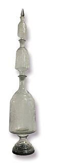 Rare Victorian Etched Glass Apothecary Decanter 