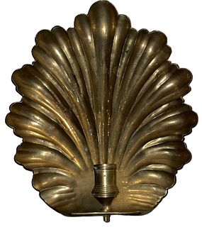 IMO MOTTAHEDEH Shell Brass Candle Sconce
