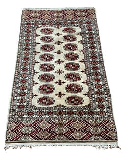 Approx. 5' x 3' Red & White Baluch Rug