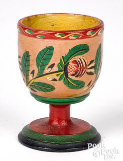 Joseph Lehn turned and painted poplar cup