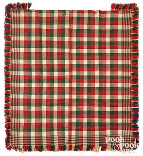 Southeastern Pennsylvania wool and cotton coverlet