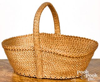Woven sewing basket, 19th c.
