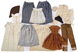 Group of early Amish clothing