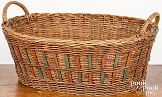 Pennsylvania painted splint field basket